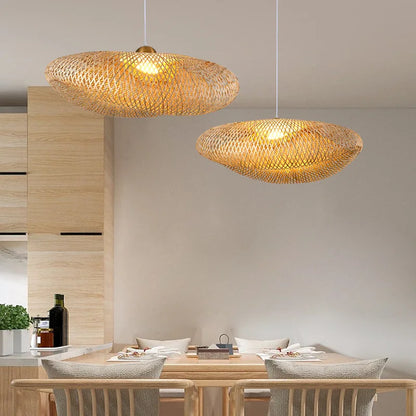 Rustic Bamboo Hanging Lamp - OutfitLondon