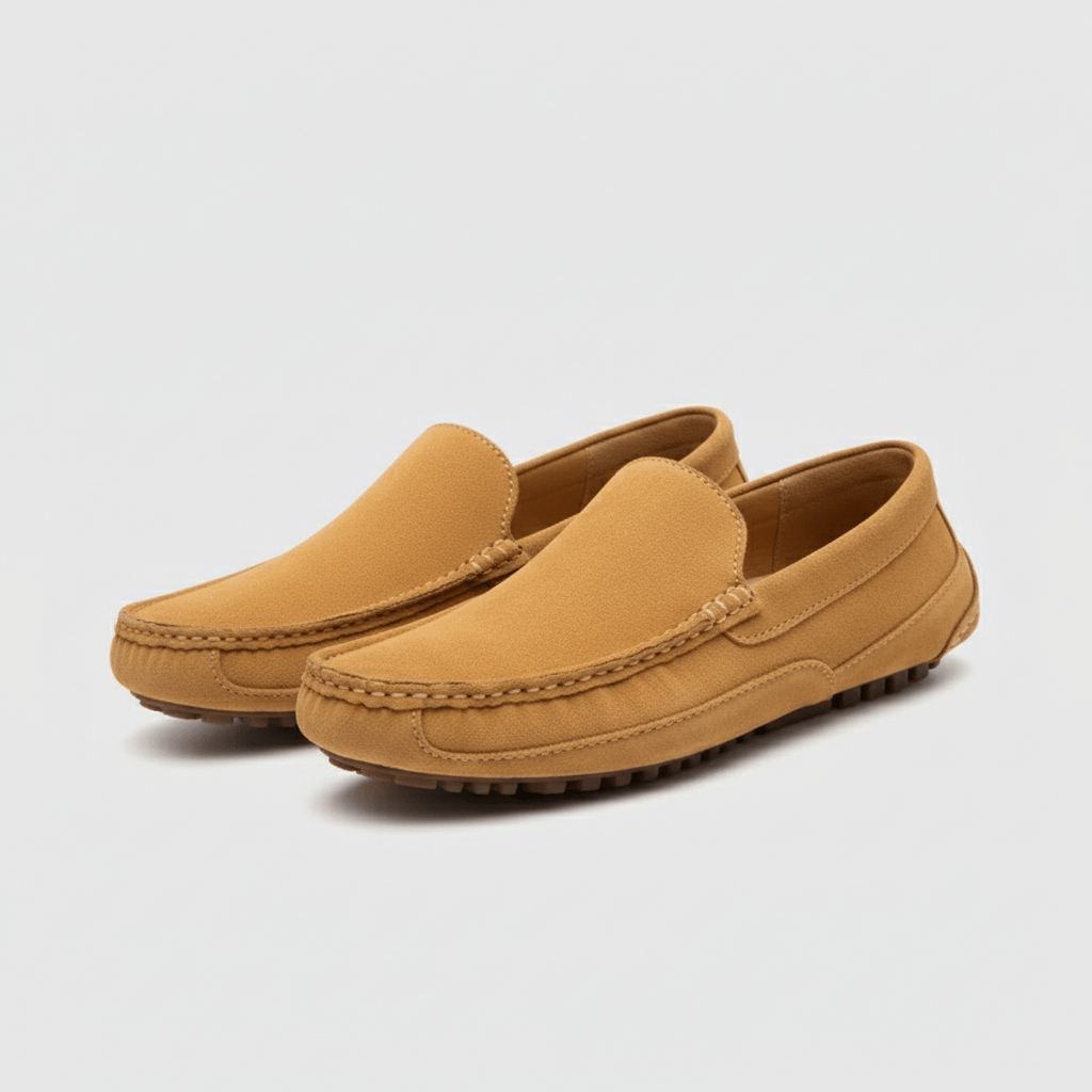 Comfortable Slip-On Driving Shoes with Rubber Sole