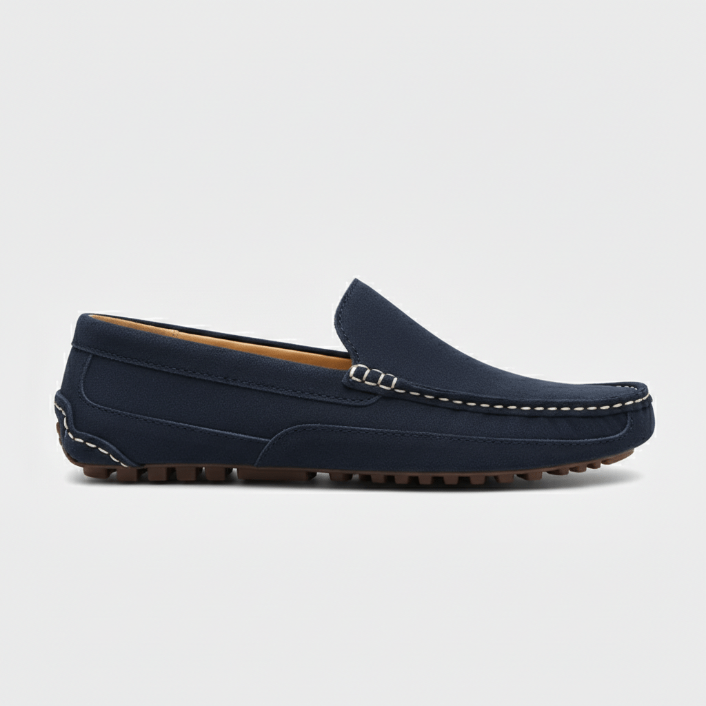 Comfortable Slip-On Driving Shoes with Rubber Sole