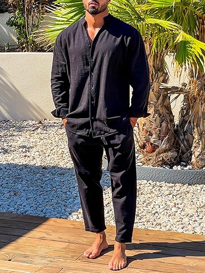 Men's Cotton Two Piece Set Relaxed Fit
