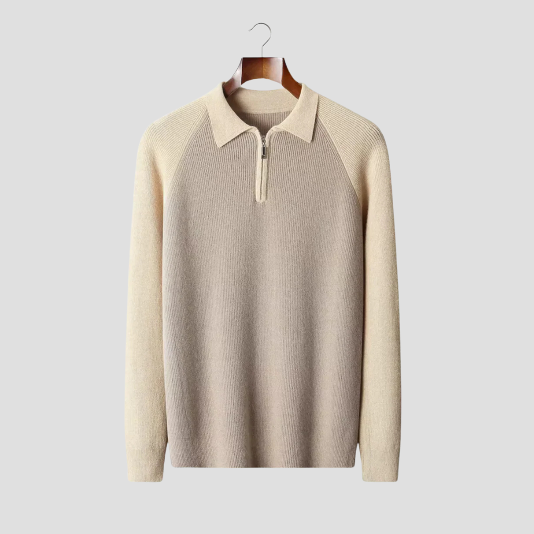 Classic Fit Men's Polo Sweater