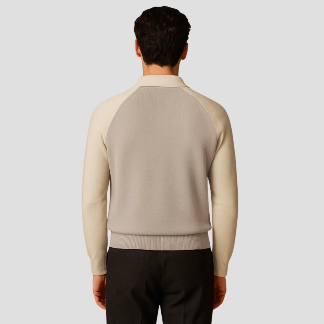 Classic Fit Men's Polo Sweater