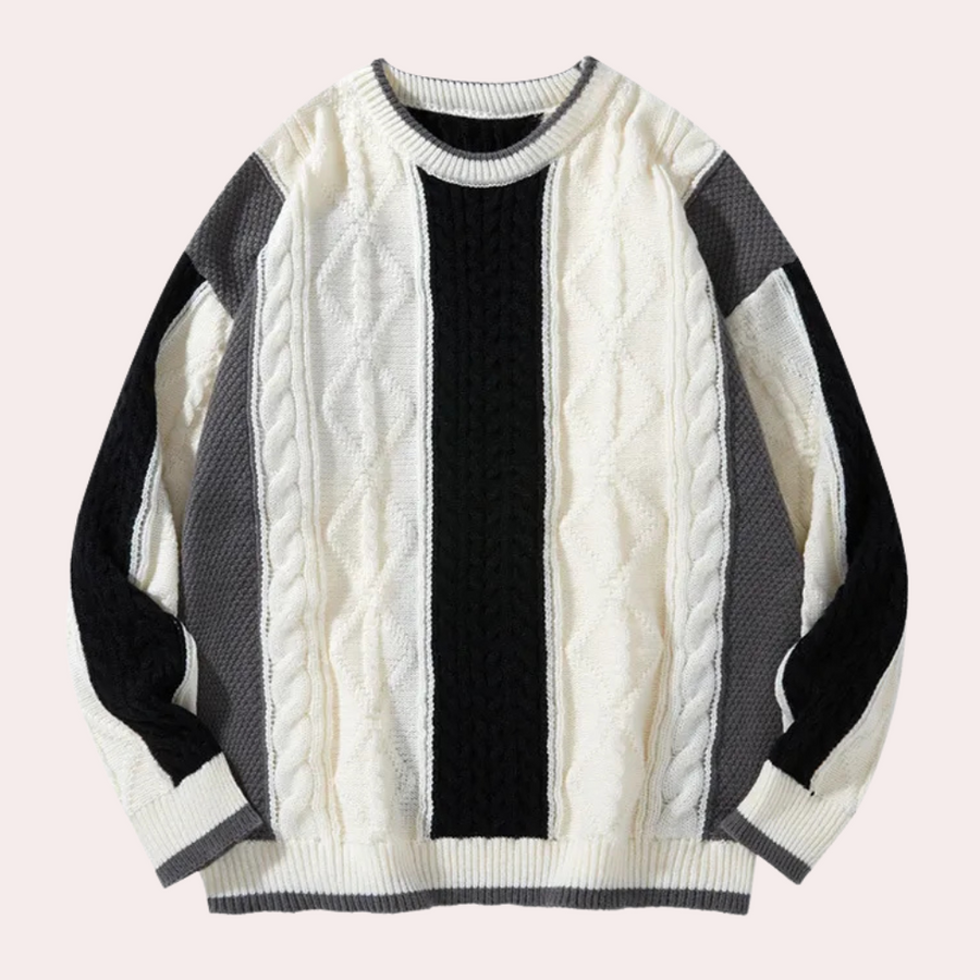 Classic Mens Cable Knit Sweater - OutfitLondon