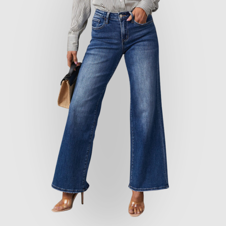 Comfortable Regular Fit Indigo Blue Jeans - OutfitLondon