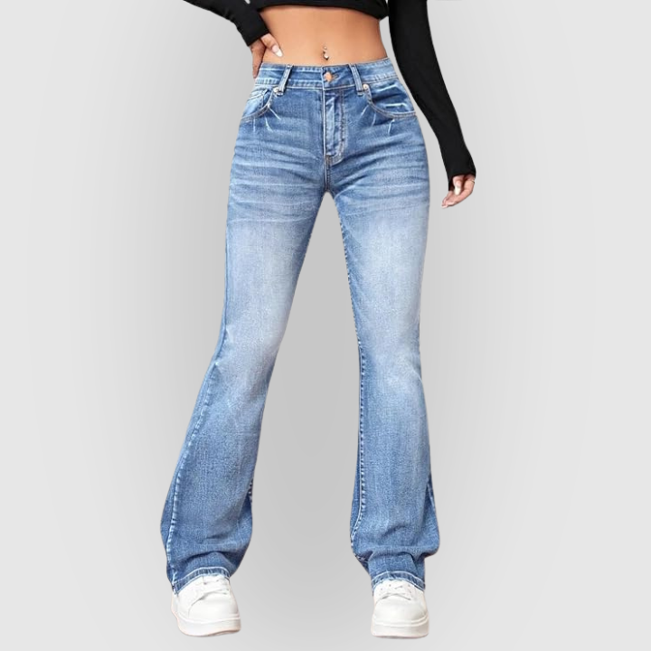 Relaxed Fit Women's Loose Blue Denim Jeans - OutfitLondon