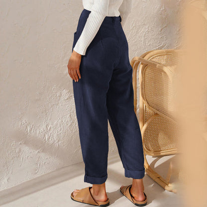 Women's High-Waisted Winter Trousers