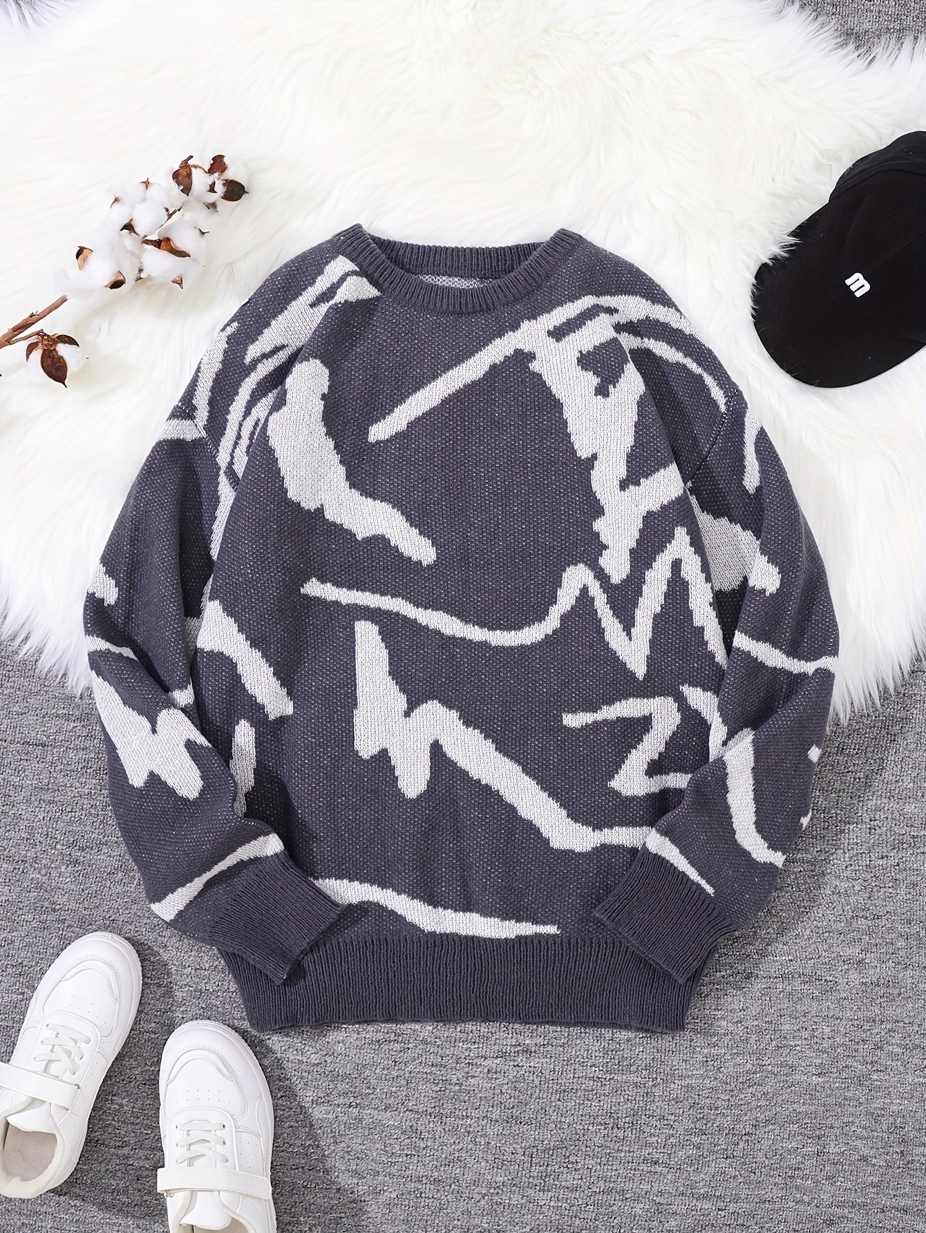 Soft Graphic Crew Neck Winter Sweatshirt