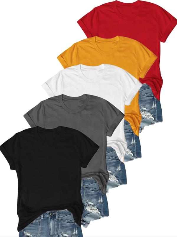 Comfortable Basic T Shirts 5 Pack