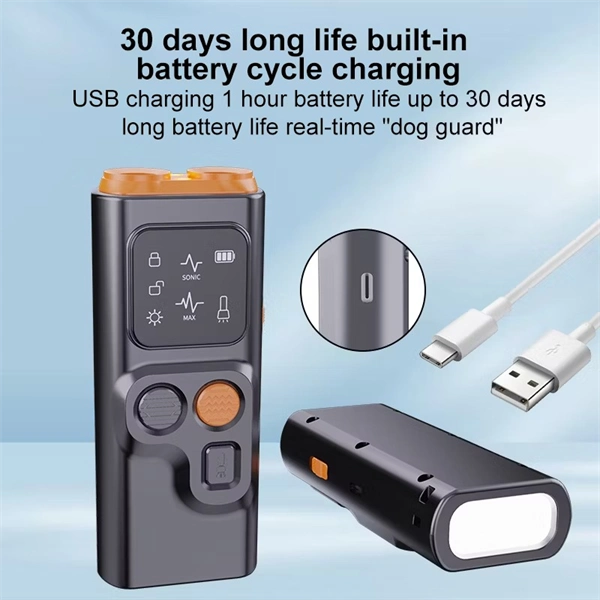 Ultrasonic Dog Bark Control – Dual Head Bark Deterrent with High-Frequency Flashlight | Long-Lasting, Safe & Effective