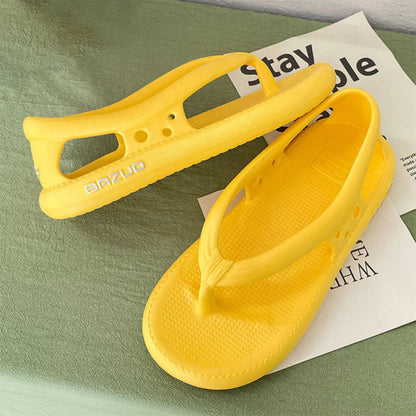 New couple solid color thong sandals (Unisex )