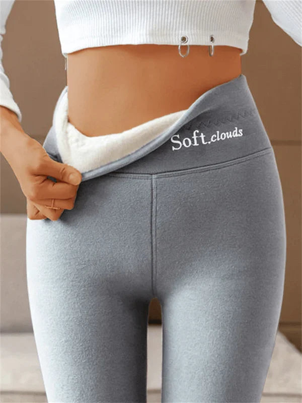 Soft Thermal Leggings with Cashmere Lining for Women