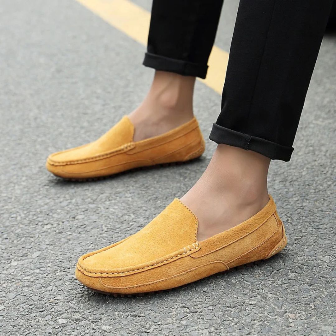 Suede Driving Orthopedic Loafers Men