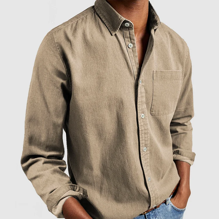 Relaxed Fit Mens Button Down Casual Shirt