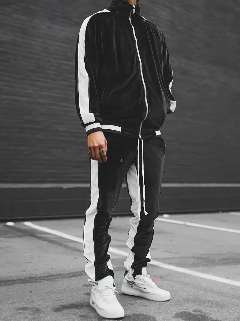 Luxury Men's Soft Full-Zip Tracksuit