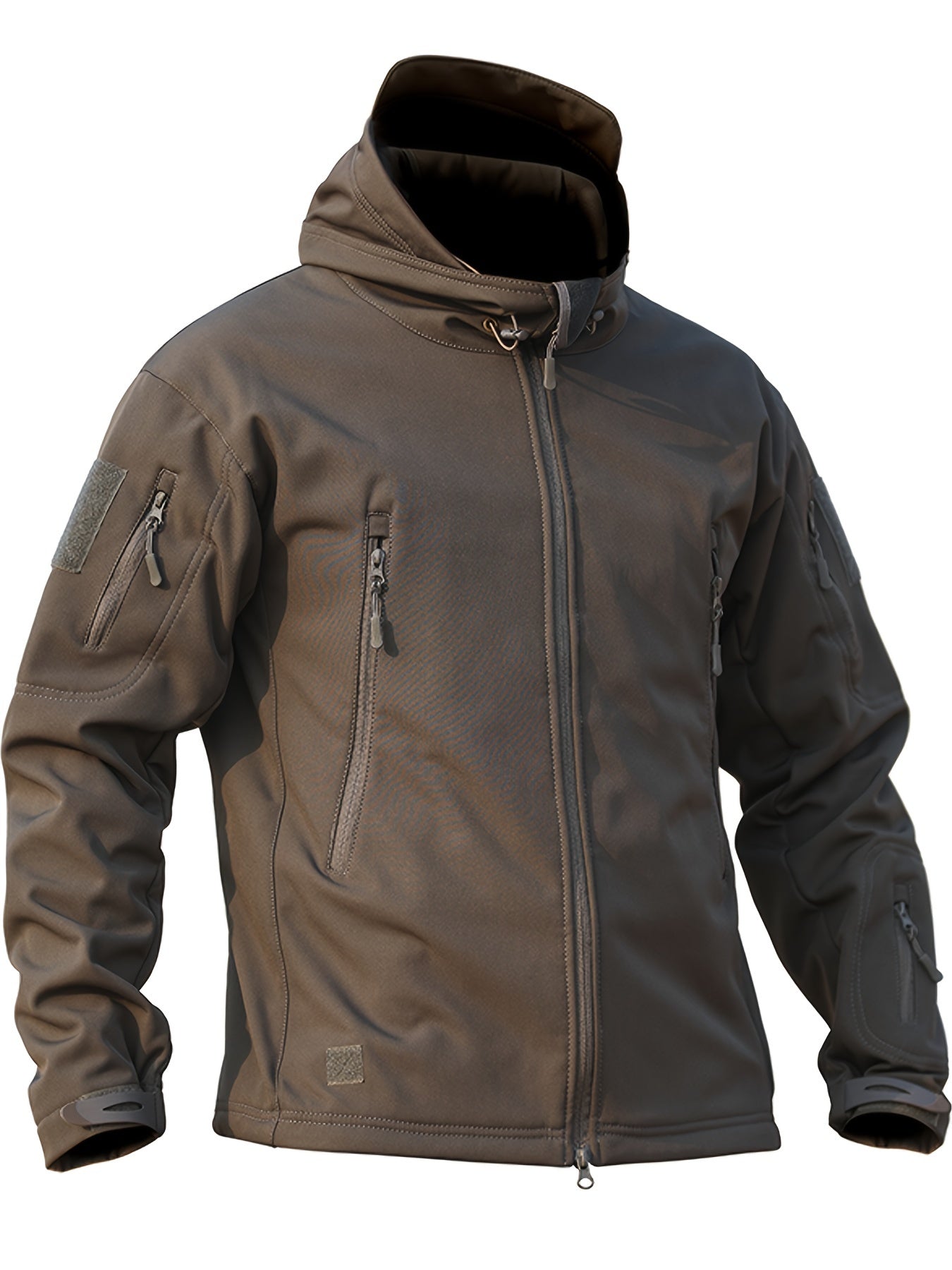 Warm Water Resistant Mens Fleece Coat with Pockets