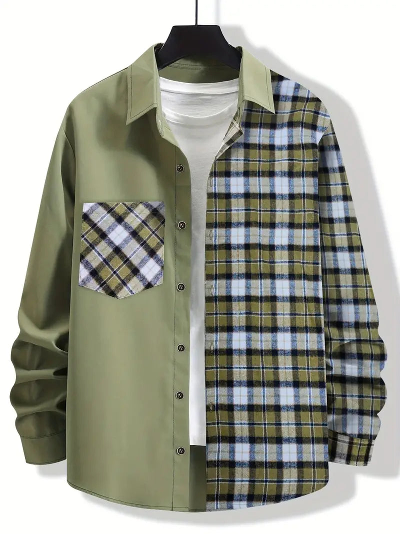 Classic Plaid Button-Down Men's Shirt