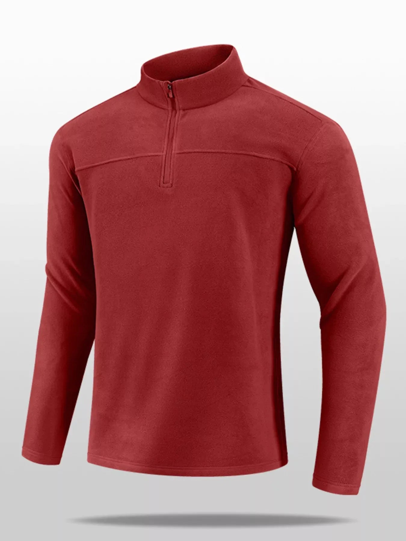 Large Size Quarter Zip Fleece Pullover