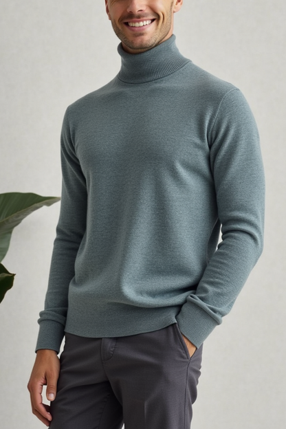 Warm Merino Wool Crew Neck Sweater Men - OutfitLondon