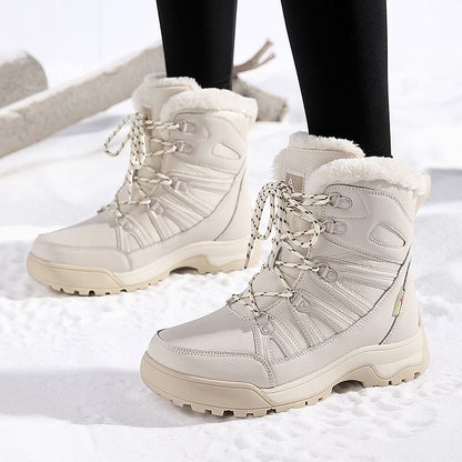 Warm Fuzzy Lace Up Ankle Boots for Women