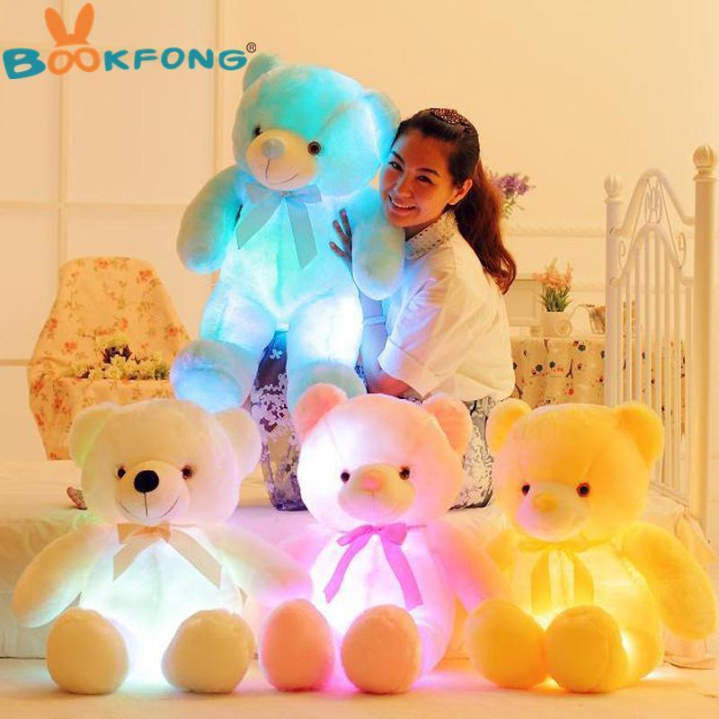 Fun Colorful LED Plush Teddy Bear Night Light