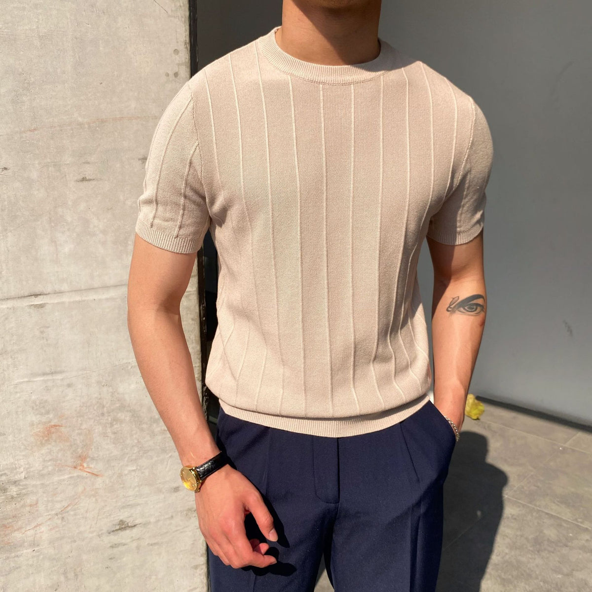 Men's Casual Cotton Loose Fit Short Sleeve T-Shirt