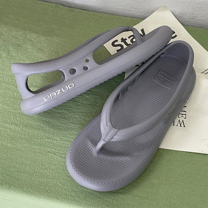 New couple solid color thong sandals (Unisex )