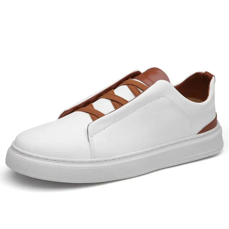 Leather Crossover Sneakers