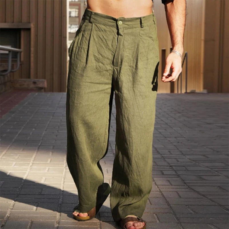 Breathable Cotton Casual Pants - OutfitLondon