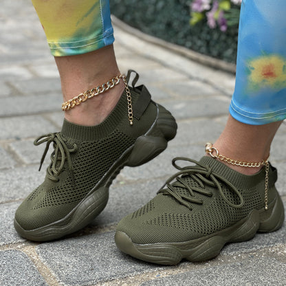 Women's Comfortable Breathable Lace-Up Sneakers