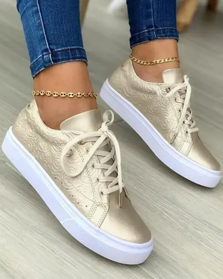 Luxury Gold Detail Running Shoes
