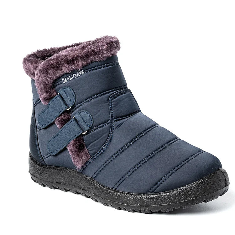 Warm Faux Fur Platform Ankle Boots for Women
