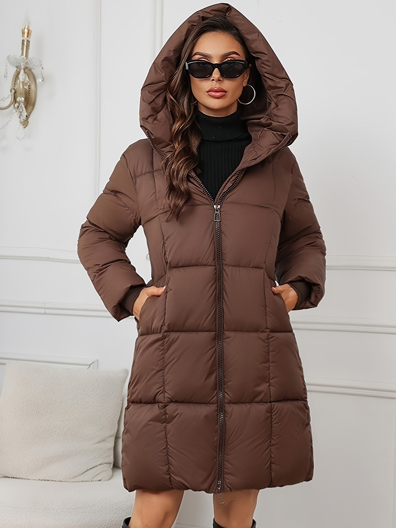 Waterproof Women's Down Parka Jacket With Hood - OutfitLondon