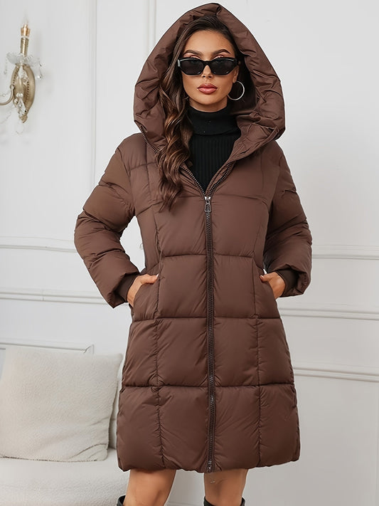 Waterproof Women's Down Parka Jacket With Hood - OutfitLondon