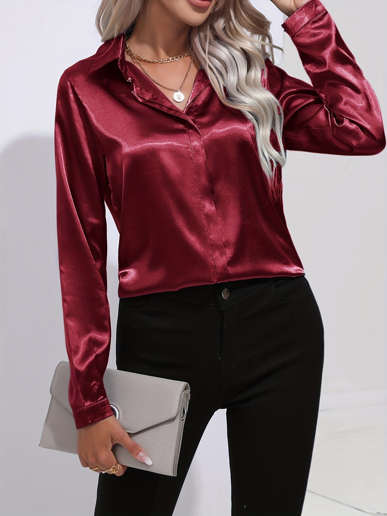 Elegant Women's Soft Silk Shirt