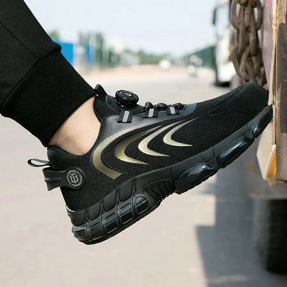 Tough Waterproof Hiking Work Boots with Grip Sole