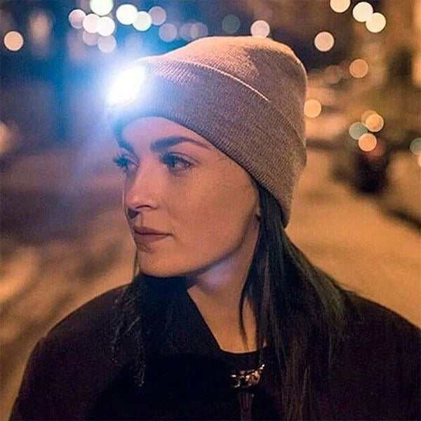 Rechargeable Winter LED Beanie Light