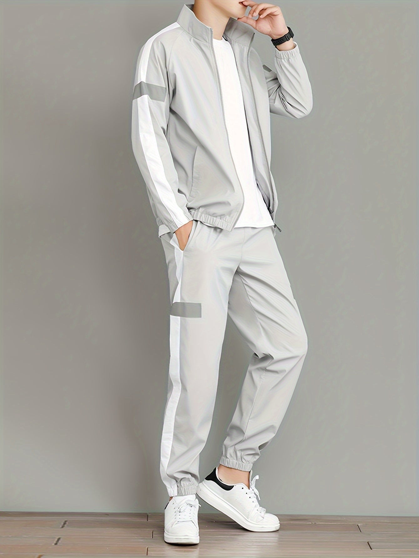 Men's Athletic Fleece Tracksuit with Pockets - OutfitLondon