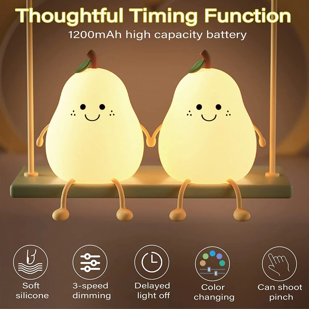Cute Pear Night Light Lamp