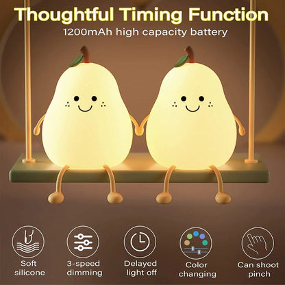 Cute Pear Night Light Lamp