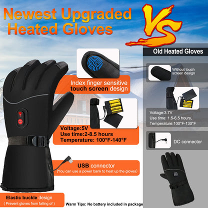 Heated Motorcycle Gloves Rechargeable Electric Heated Gloves