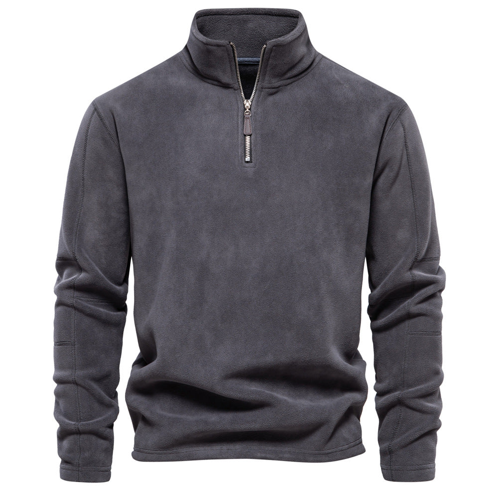 Men's Casual Zip-Up Stand-Collar Sweatshirt
