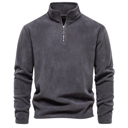 Men's Casual Zip-Up Stand-Collar Sweatshirt
