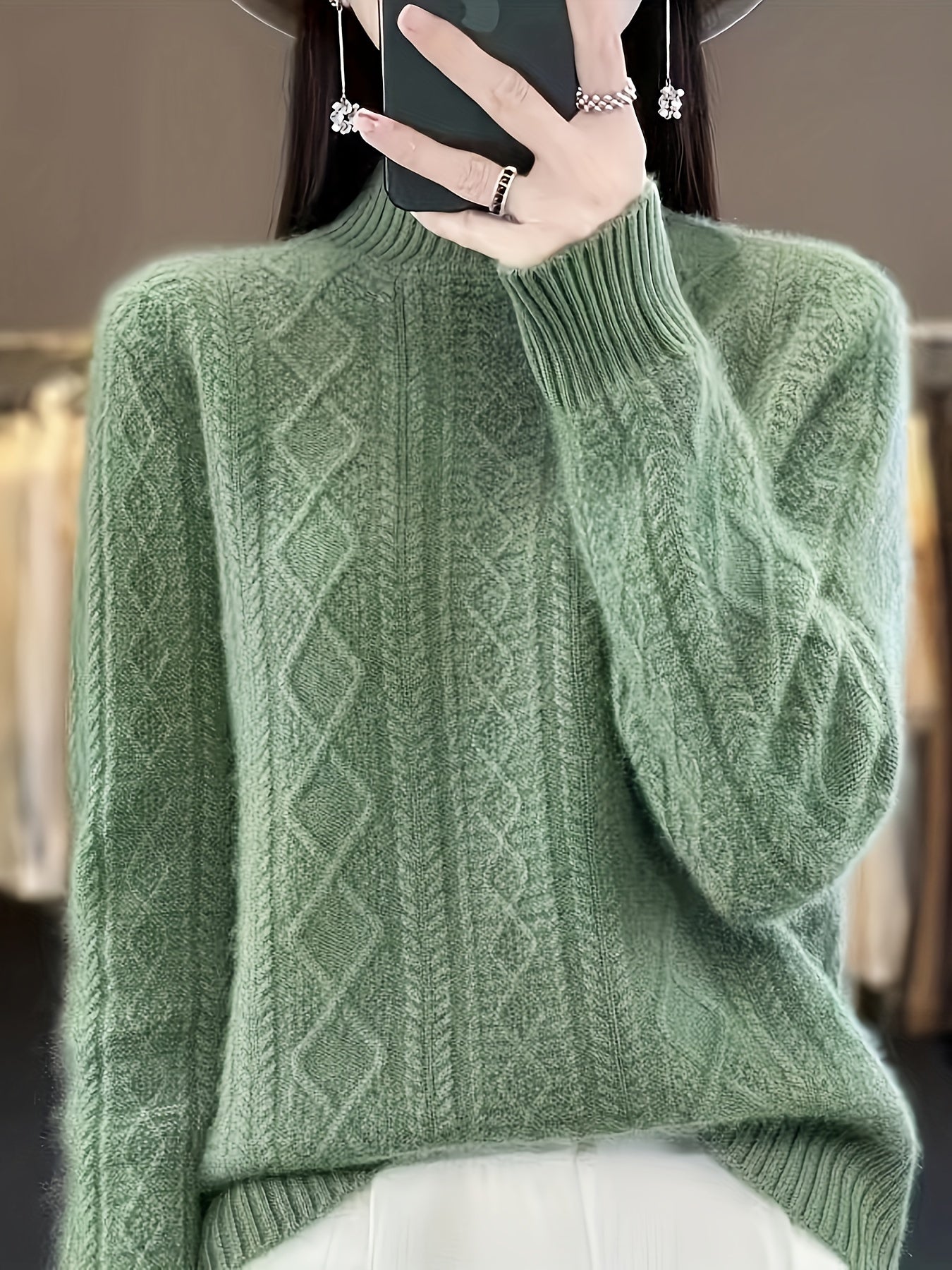 Cozy Female Classic Fit Long Sleeve Jumper