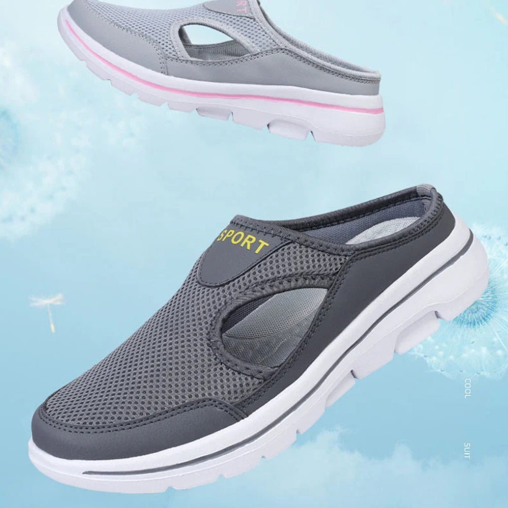 Summer Comfortable Trendy Hollow Mesh Half Slippers (Unisex)