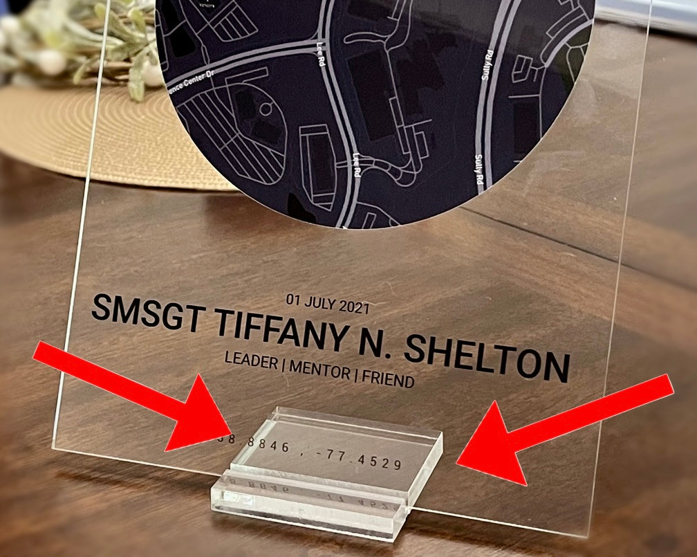 Personalized Map Plaque