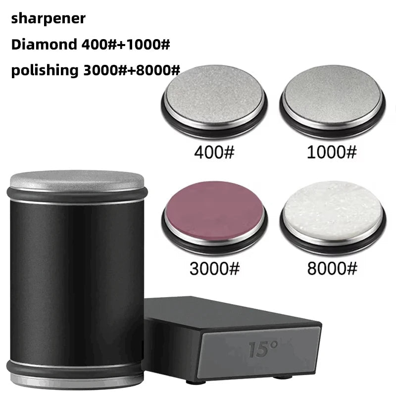 Easy Use Dual Angle Knife Sharpener with Magnetic Strip