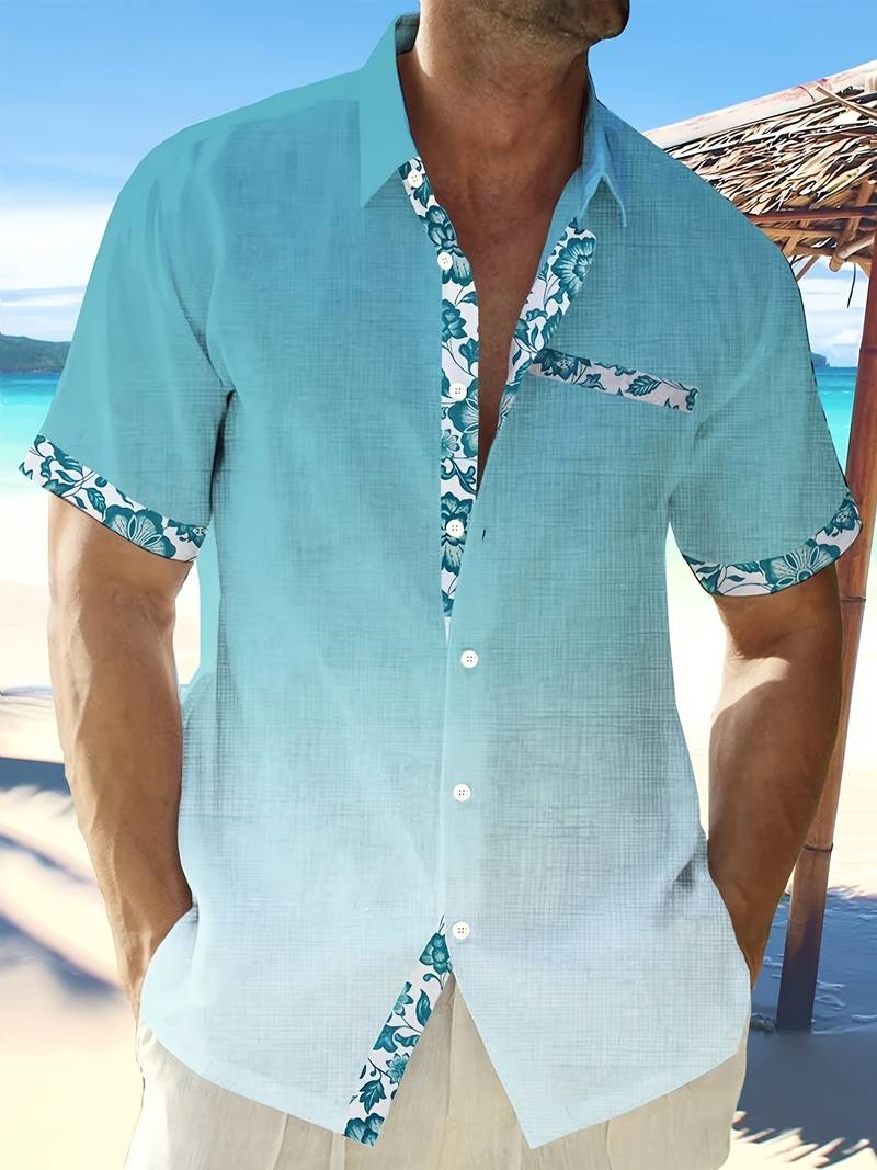 Classic Casual Short Sleeve Shirt with Pocket