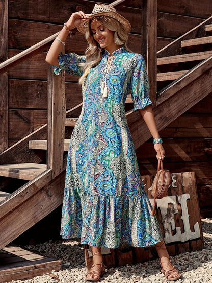 Bohemian Floral Maxi Summer Dress