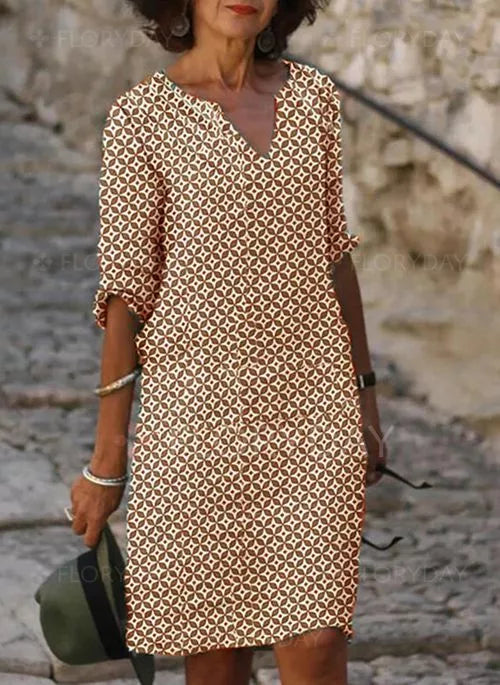 Elegant Women's Mid Length Casual Dress