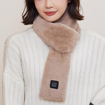 Electric USB Rechargeable Heated Faux Fur Scarf
